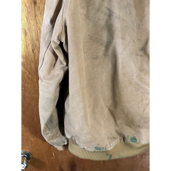 Vintage Carhartt J130 CML Quilt Lined Distressed Brown Canvas Jacket Large Tall - Picture 12 of 12